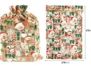 Božićna zlatna vrećica od tila 270x370 mm  - 25 kom