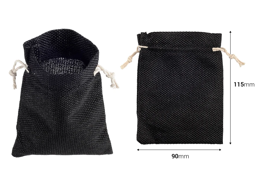 Lanene vrećice 90x115mm u više boja sa trakom - 50 kom Lanene vrećice 90x115mm u više boja sa trakom - 50 kom