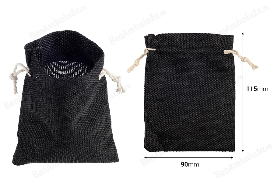 Lanene vrećice 90x115mm u više boja sa trakom - 50 kom-dimenzije_slike