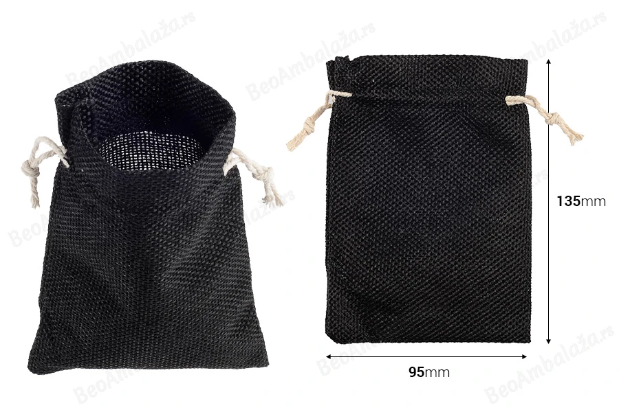 Lanene vrećice 95x135mm u više boja sa trakom - 50 kom-dimenzije_slike