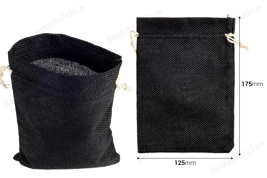 Lanene vrećice 125x175mm u više boja sa trakom - 50 kom-dimenzije_slike