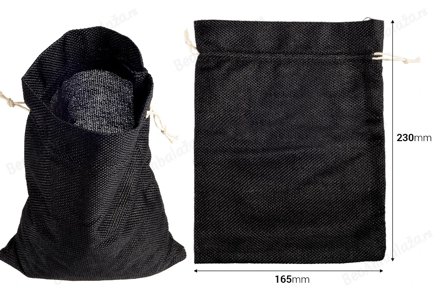 Lanene vrećice 165x230mm u više boja sa trakom - 50 kom-dimenzije_slike