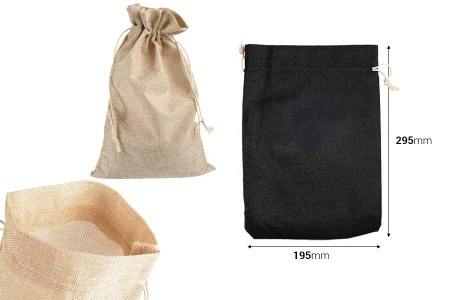 Lanene vrećice 195x295mm u više boja sa trakom - 50 kom-2