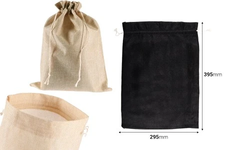 Lanene vrećice 295x395mm u više boja sa trakom - 25 kom-2