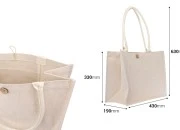 Torba - ceger za kupovinu od pamuka i jute (320-350 g/m2) sa ručkom i unutrašnjim džepom Torba - ceger za kupovinu od pamuka i jute (320-350 g/m2) sa ručkom i unutrašnjim džepom