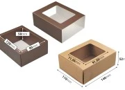 Kartonska kutija za pakovanje 140x110x52 mm na izvlačenje sa prozorom - 12 kom Kartonska kutija za pakovanje 140x110x52 mm na izvlačenje sa prozorom - 12 kom