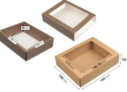 Kartonska kutija za pakovanje 195x155x50 mm na izvlačenje sa prozorom - 12 kom Kartonska kutija za pakovanje 195x155x50 mm na izvlačenje sa prozorom - 12 kom