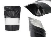 Aluminijumske DoyPack kesice sa zip zatvaranjem, prozorom i mogućnošću termo zatvaranja 100x30x145 mm – 100 kom