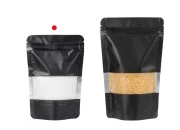 Aluminijumske DoyPack kesice sa zip zatvaranjem, prozorom i mogućnošću termo zatvaranja 100x30x145 mm – 100 kom