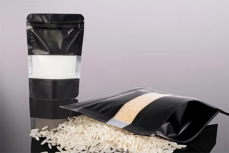Aluminijumske DoyPack kesice sa zip zatvaranjem, prozorom i mogućnošću termo zatvaranja 120x40x195 mm  – 100 kom-5