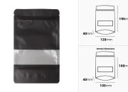 Aluminijumske DoyPack 120x40x195 mm kesice sa zip zatvaranjem, prozorom i mogućnošću termo zatvaranja   – 100 kom