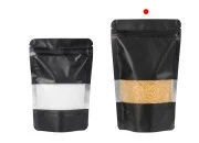 Aluminijumske DoyPack 120x40x195 mm kesice sa zip zatvaranjem, prozorom i mogućnošću termo zatvaranja   – 100 kom