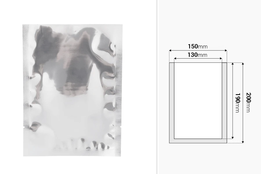 Aluminijumske kesice 150x200 mm sa mogućnošću termo zatvaranja – 100 kom