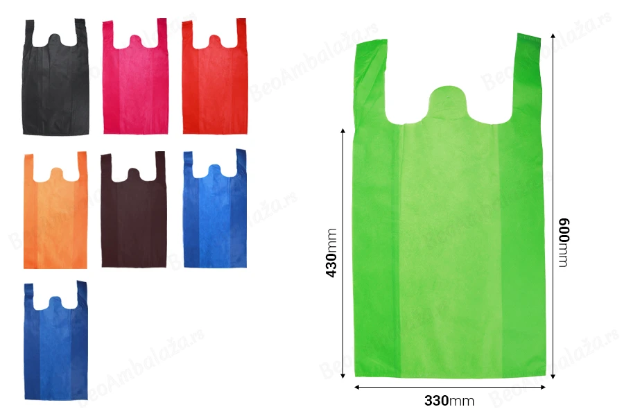 Ekološke non-woven kese (reciklabilne) 330x600mm - 50 kom-dimenzije_slike