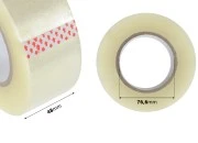 Samolepljiva nečujna providna traka za pakovanje, širine 48 mm - rolna 200 m - 6 kom Samolepljiva nečujna providna traka za pakovanje, širine 48 mm - rolna 200 m - 6 kom