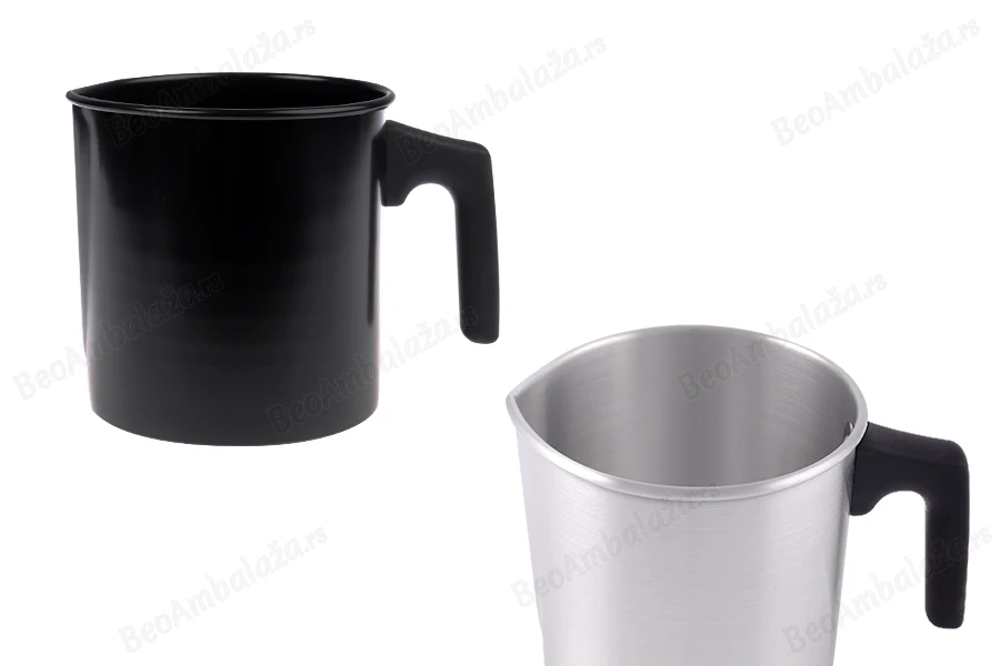 Aluminijumski bokal 1200mL u crnoj ili srebrnoj boji sa drškom-slika_proizvoda