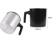 Aluminijumski bokal 1200mL u crnoj ili srebrnoj boji sa drškom Aluminijumski bokal 1200mL u crnoj ili srebrnoj boji sa drškom