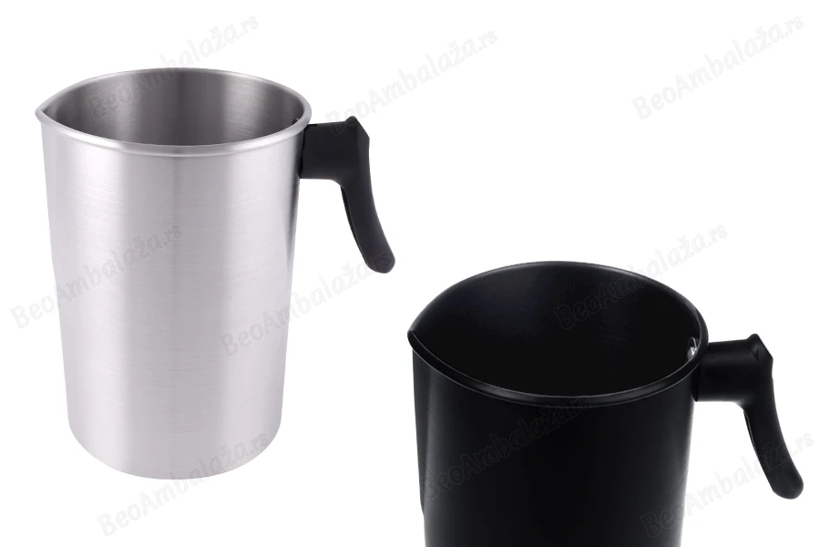 Aluminijumski bokal 3000mL u crnoj ili srebrnoj boji sa drškom-slika_proizvoda