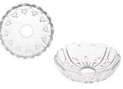 Dekorativna staklena ploča 118x34 mm sa rupom u sredini (26 mm) za sveće i lustere