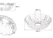 Dekorativna staklena ploča 118x34 mm sa rupom u sredini (26 mm) za sveće i lustere