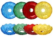 Dekorativna staklena ploča 120x30 mm sa rupom u sredini (26 mm) za sveće, više boja-slika_proizvoda