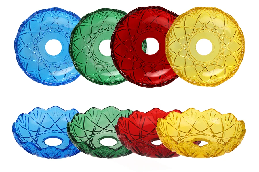 Dekorativna staklena ploča 120x30 mm sa rupom u sredini (26 mm) za sveće, više boja-slika_proizvoda