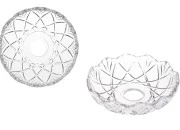 Dekorativna staklena ploča 120x30 mm sa rupom u sredini (26 mm) za sveće i lustere