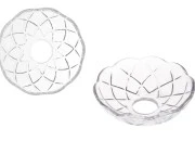 Dekorativna staklena ploča 100x30 mm sa rupom u sredini (26 mm) za sveće i lustere Dekorativna staklena ploča 100x30 mm sa rupom u sredini (26 mm) za sveće i lustere