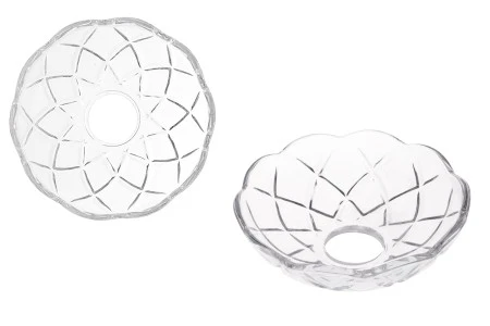 Dekorativna staklena ploča 100x30 mm sa rupom u sredini (26 mm) za sveće i lustere-1
