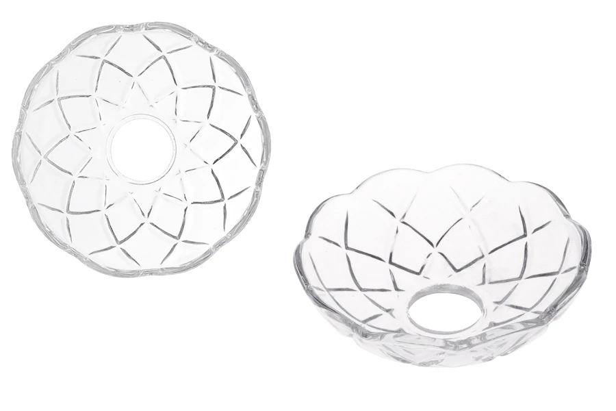 Dekorativna staklena ploča 100x30 mm sa rupom u sredini (26 mm) za sveće i lustere Dekorativna staklena ploča 100x30 mm sa rupom u sredini (26 mm) za sveće i lustere