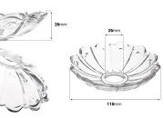 Dekorativna staklena ploča 110x26 mm sa rupom u sredini (26 mm) za sveće i lustere-dimenzije_slike