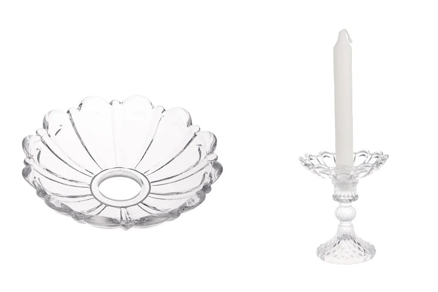 Dekorativna staklena ploča 110x26 mm sa rupom u sredini (26 mm) za sveće i lustere-grupa_slika