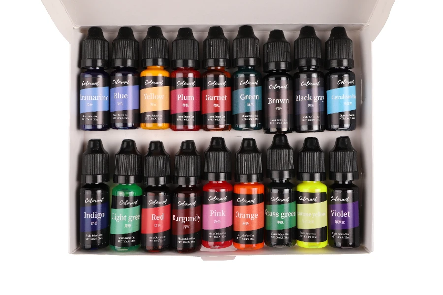 Set od 18 tečnih boja 10mL za vosak Set od 18 tečnih boja 10mL za vosak