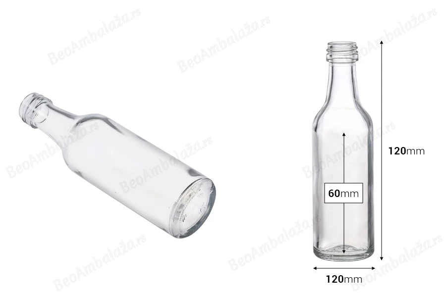 Staklena flašica 50mL Osta (PP 18) *-dimenzije_slike