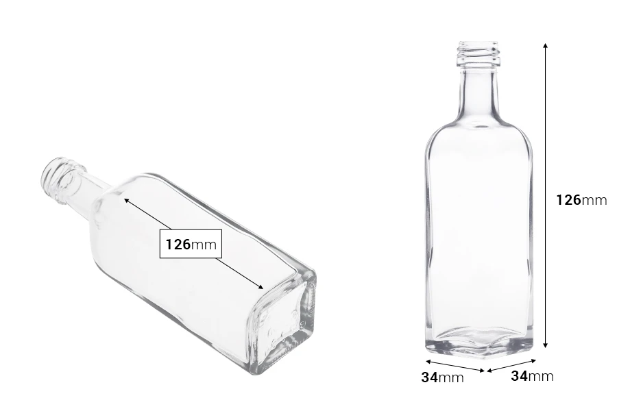 Staklena četvrtasta flašica za ulje 60mL, Marasca* (PP 18)-dimenzije_slike