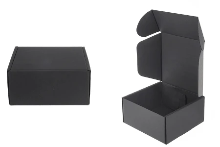 Crna kutija za pakovanje od kraft papira bez prozora 130x120x60 mm - 20 kom-1
