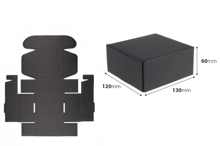 Crna kutija za pakovanje od kraft papira bez prozora 130x120x60 mm - 20 kom-2