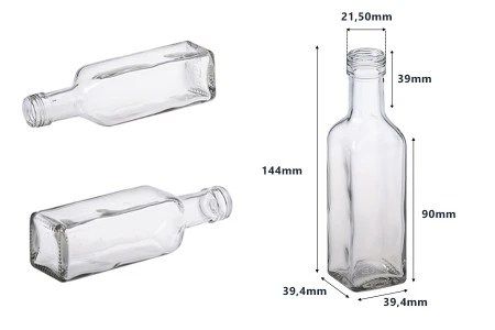 Četvrtasta flaša 100mL Marasca PP24-2