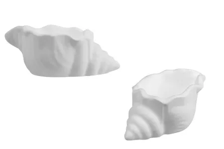 Gipsana dekorativna školjka 110x40 mm za sveću-1