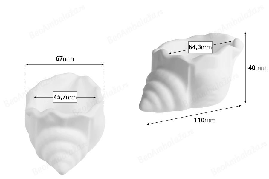 Gipsana dekorativna školjka 110x40 mm za sveću-dimenzije_slike