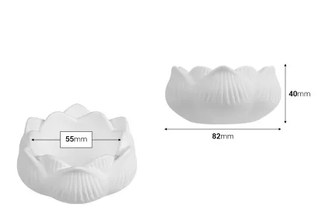 Gipsani dekorativni cvet 82x40 mm za sveću-2