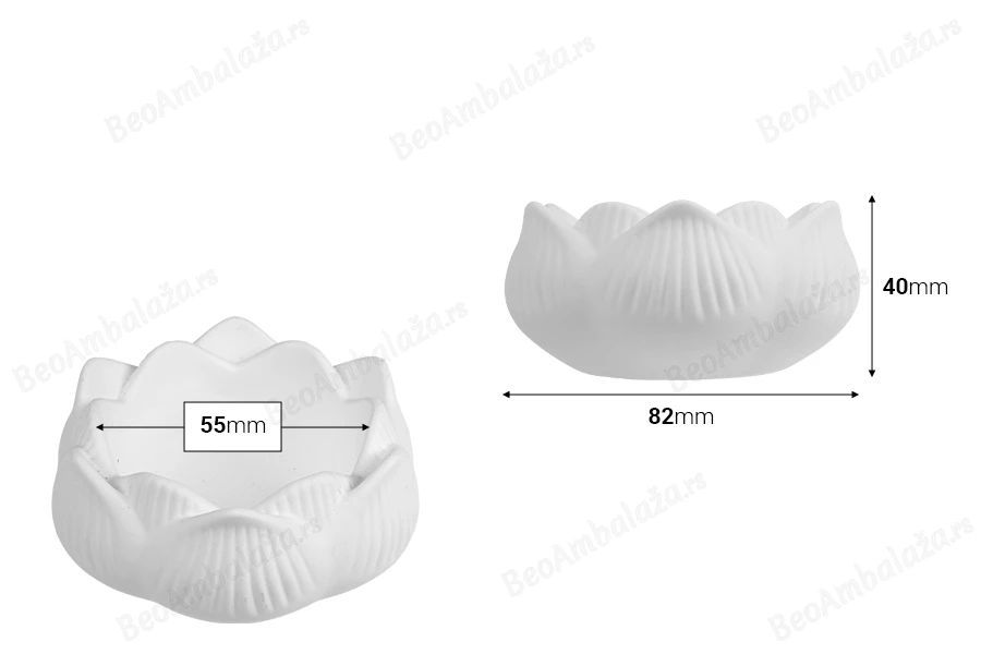 Gipsani dekorativni cvet 82x40 mm za sveću-dimenzije_slike