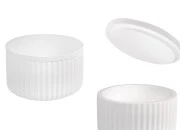 Gipsana posuda 103x60 mm sa poklopcem za sveću Gipsana posuda 103x60 mm sa poklopcem za sveću
