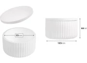 Gipsana posuda 103x60 mm sa poklopcem za sveću Gipsana posuda 103x60 mm sa poklopcem za sveću