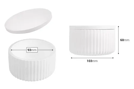 Gipsana posuda 103x60 mm sa poklopcem za sveću-2