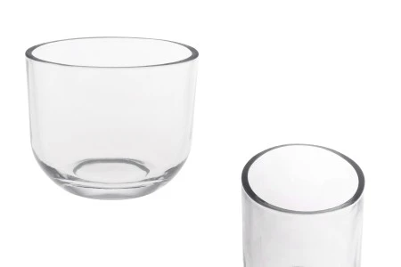 Staklena providna dekorativna posuda 125x103 mm za sveću-1