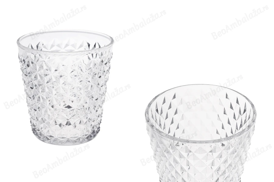 Staklena providna dekorativna posuda - čaša 108/76x115 mm za sveću-slika_proizvoda