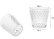 Staklena providna dekorativna posuda - čaša 108/76x115 mm za sveću Staklena providna dekorativna posuda - čaša 108/76x115 mm za sveću