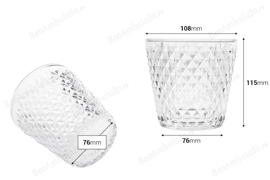 Staklena providna dekorativna posuda - čaša 108/76x115 mm za sveću-dimenzije_slike