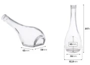 Staklena flaša 250mL sa bočnim postavljanjem-dimenzije_slike